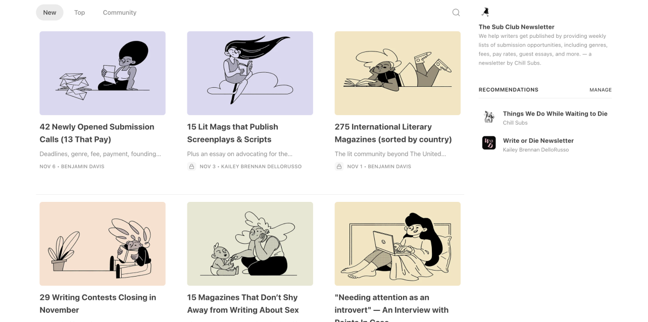 Get submission opportunities to your inbox
